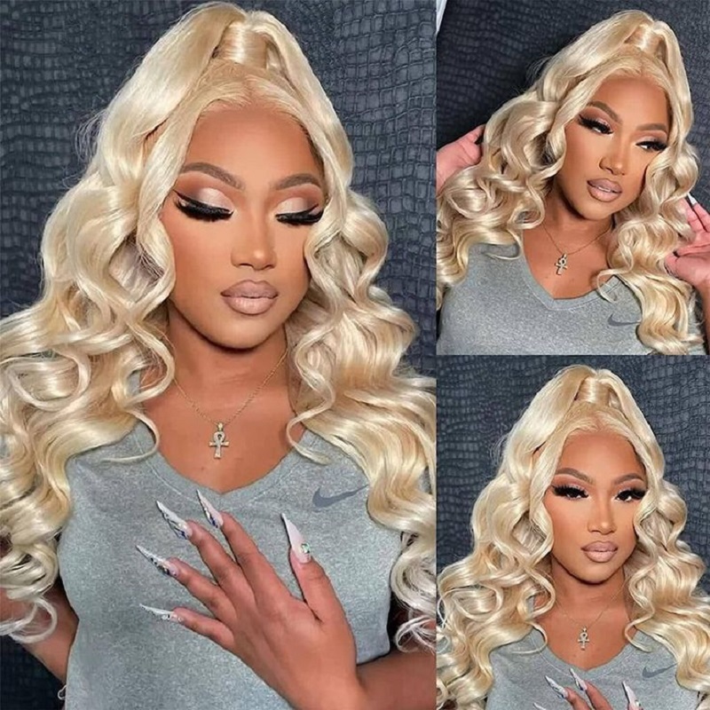 Luve 613 Blonde 13X4 HD Lace Front Wig  Body Wave 100% Human Hair Free Part
