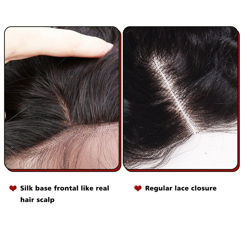 13x4 Silk Base Lace Frontal Body Wave Free Part 100% Human Hair