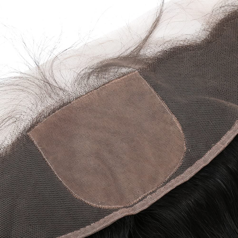 13x4 Curly Silk Base Lace Frontal Human Hair Closure Natural Color