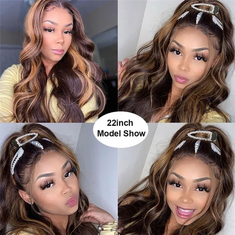 13x6 Front Lace Medium Auburn And Black Balayage Lace Front Body Wave Wig