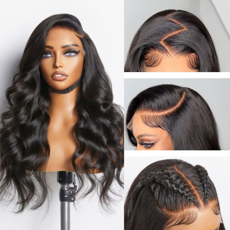 13x6 HD Lace Front Body Wave Wig Perfect Hairline Bleached Knots Human Hair Wig