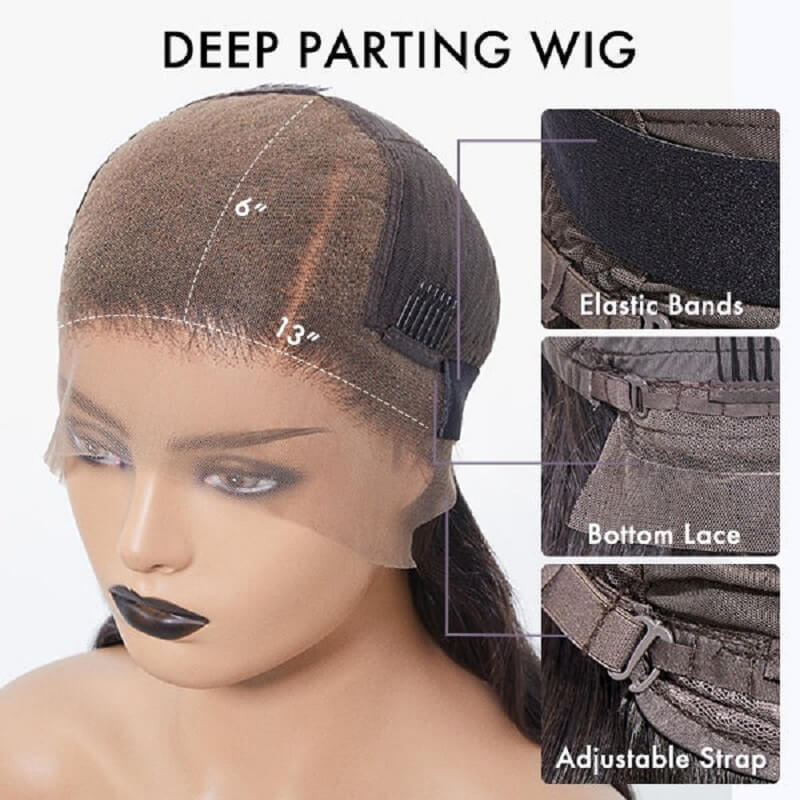 HD Film Lace 13X6 Lace Front Wig Deep Curly Pre-plucked And Bleached Knots