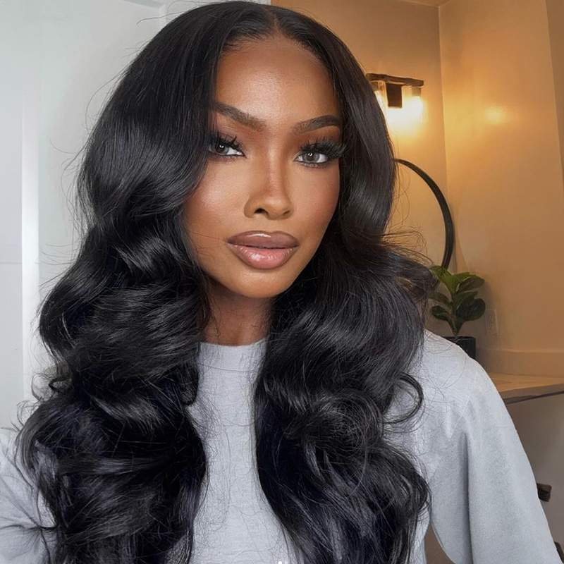 13x6 HD Lace Front Body Wave Wig Perfect Hairline Bleached Knots Human Hair Wig