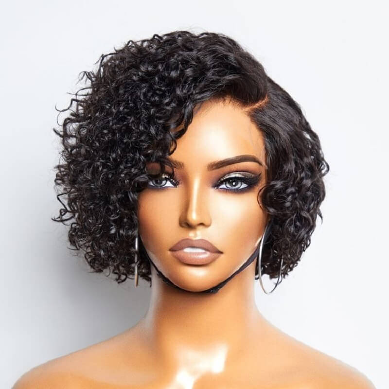 Luve Mature Boss Short Pixie Cut Wave Glueless Minimalist Lace Wig