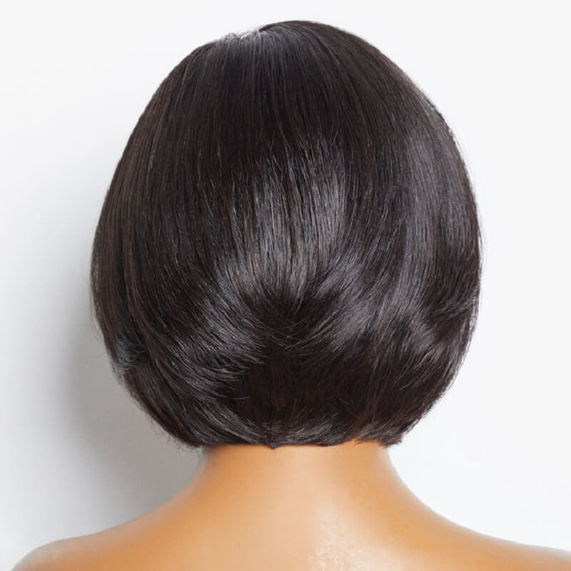 Luve Short Pixie Cut with Swept Bangs Glueless Minimalist HD Lace Bob Wig