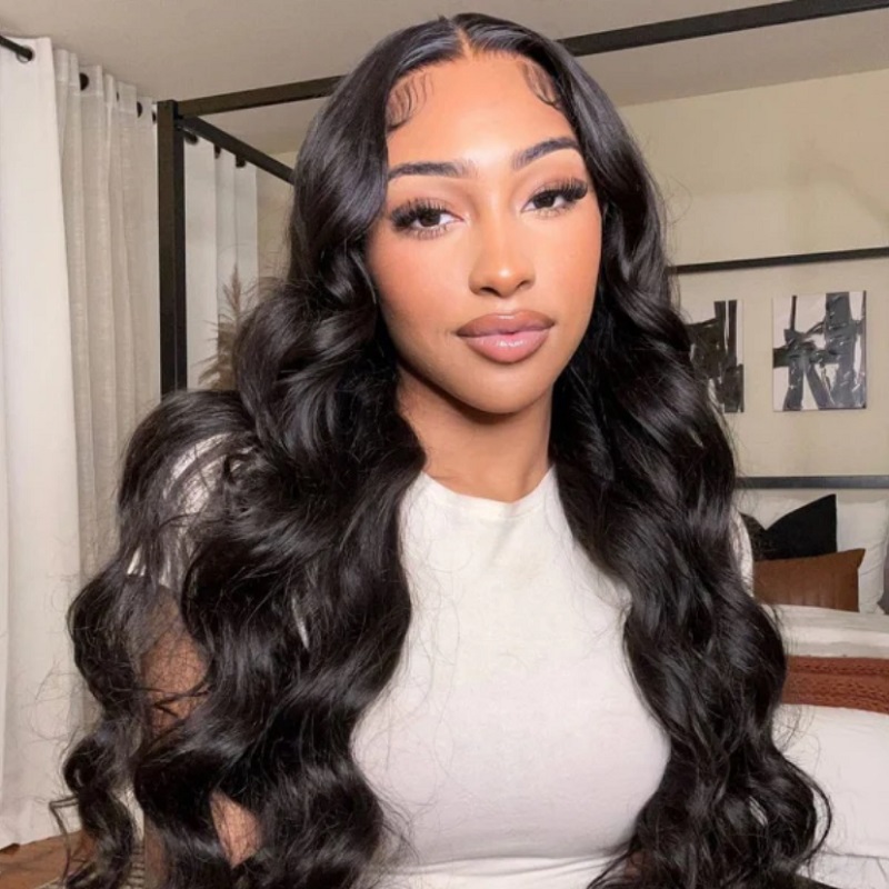 Luve Human Hair Full HD Lace Wigs Boby Wave/Straight  Pre-Plucked Hairline