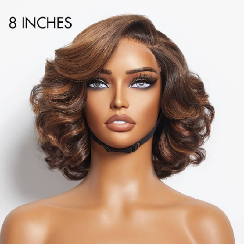 Luve Mature Boss Brown Ombre Highlight Loose Wave Glueless HD Lace Wig