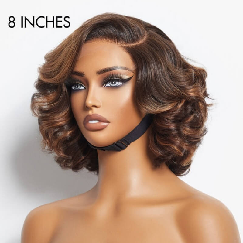 Luve Mature Boss Brown Ombre Highlight Loose Wave Glueless HD Lace Wig