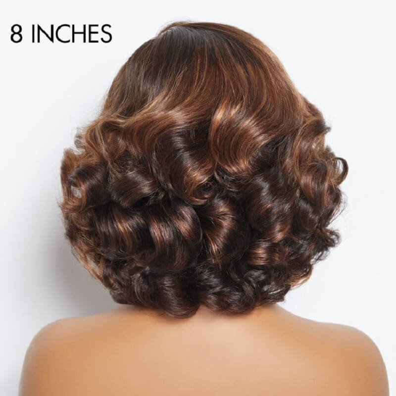 Luve Mature Boss Brown Ombre Highlight Loose Wave Glueless HD Lace Wig