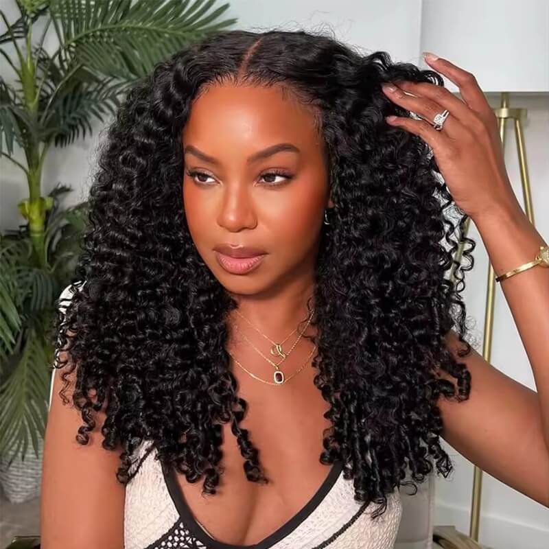 200% Density Burmese Curly Glueless Human Hair Wig 5x5 HD Closure | 13x4 HD Lace Front