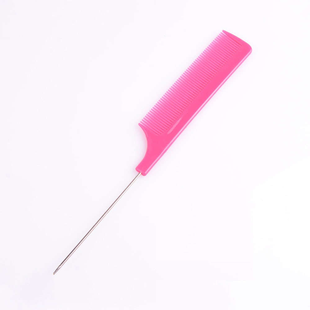 1Pc Rat Tail Comb Anti-Static Tangle Stainless Steel Pintail