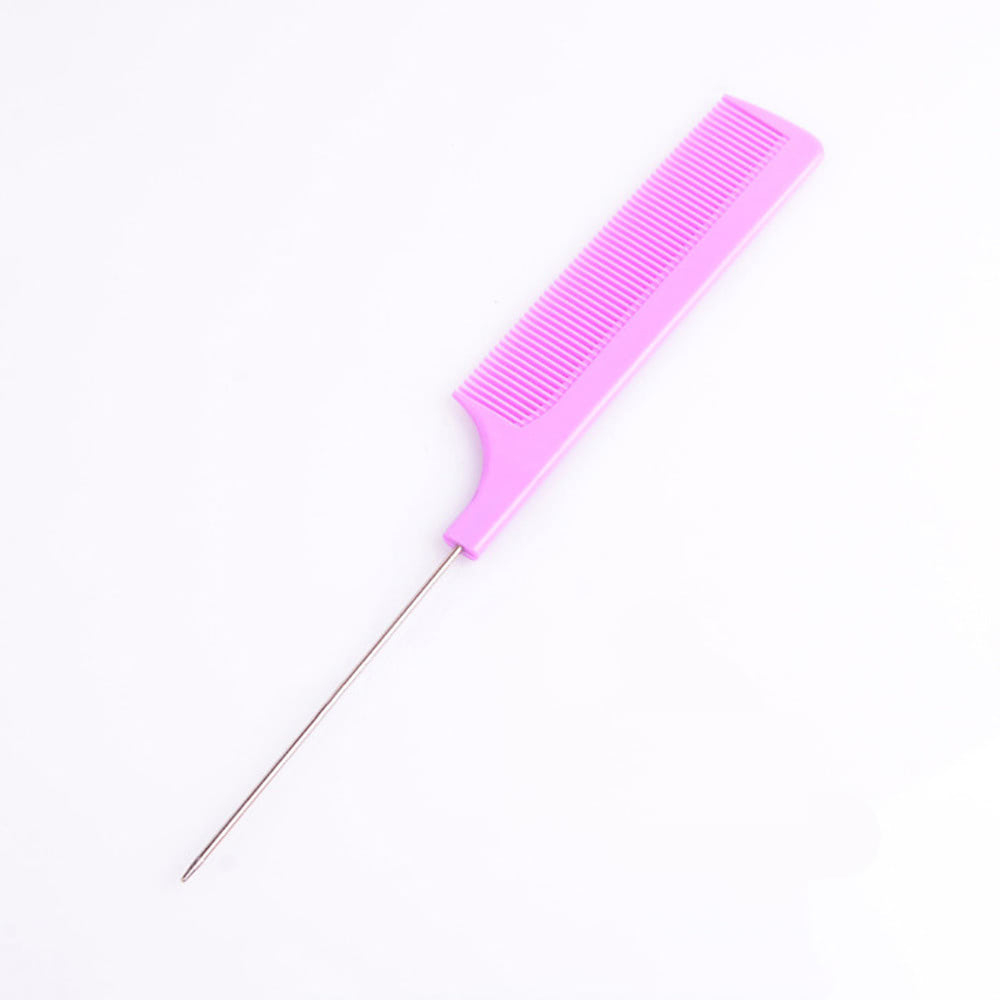 1Pc Rat Tail Comb Anti-Static Tangle Stainless Steel Pintail