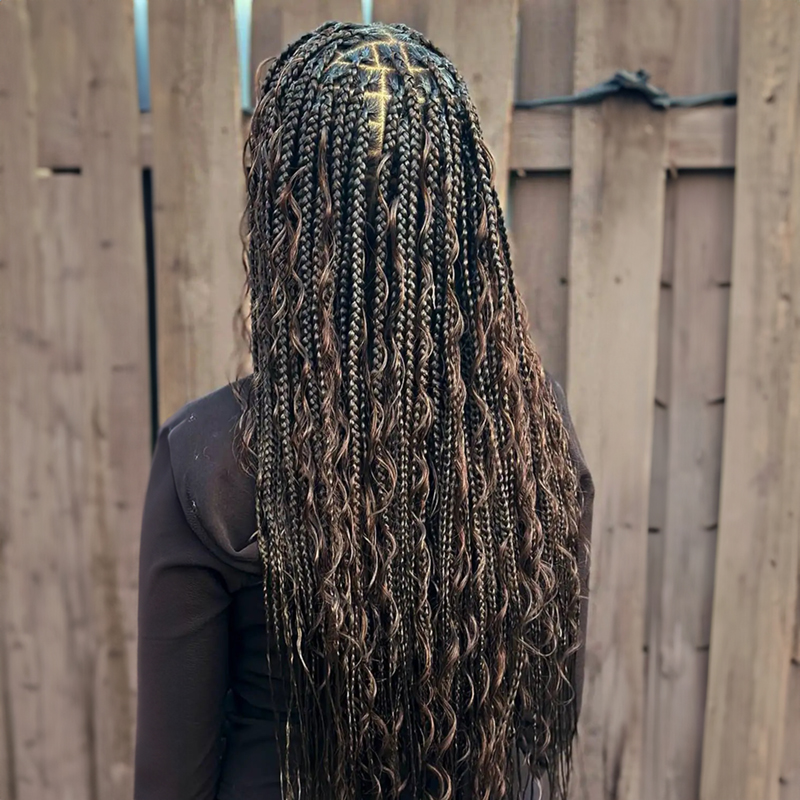 #2 Dark Brown Deep Wave Bulk Human Hair Extensions for Braiding