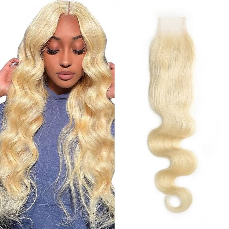 2X6 HD Lace Closure 613 Blonde– Body Wave or Straight Virgin Human Hair
