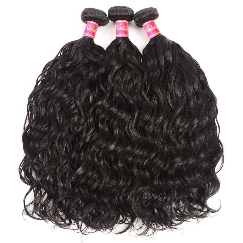3 Bundles Virgin Hair Natural Wave Hairpieces Hair Weave Extensions