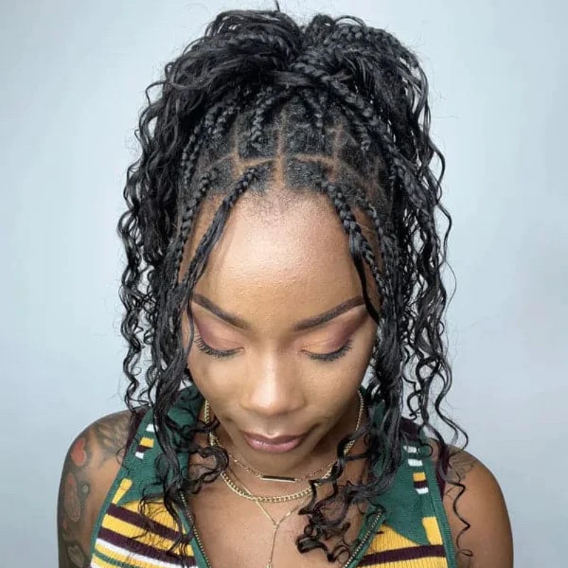 3 Bundles Water Wave Braiding Human Hair Bulk Extensions Knotless Braiding