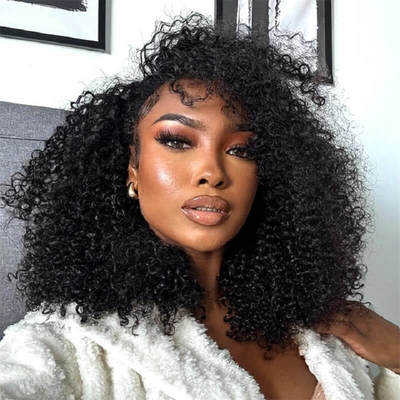 3-In-1 Half Wig Afro Kinky Curly Beginner-Friendly Glueless Flip Over Wig