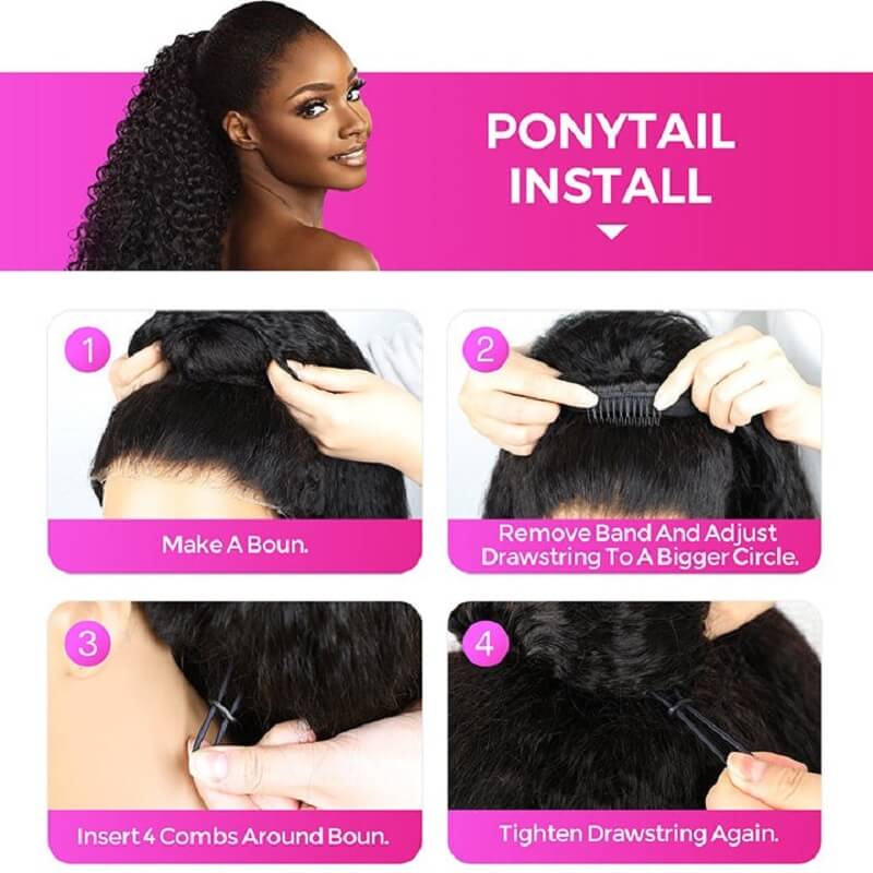 Burmese Curly Half Wig Glueless Flexi-Fit Drawstring Wig Beginner Friendly