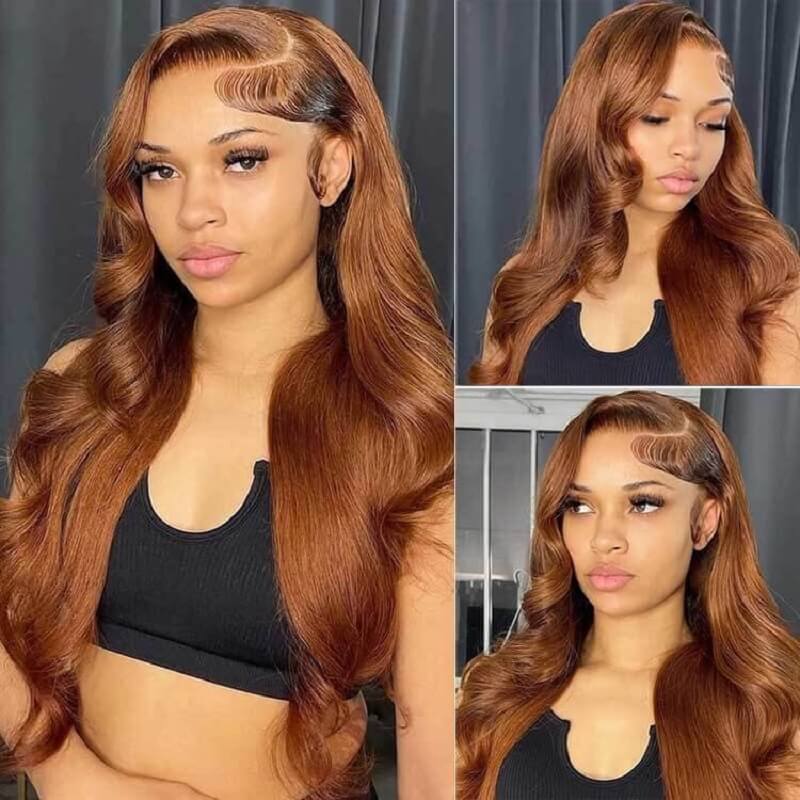 #30 Brown Wig 13x4 13x6 Lace Front Wigs Body Wave Virgin Human Hair Wigs