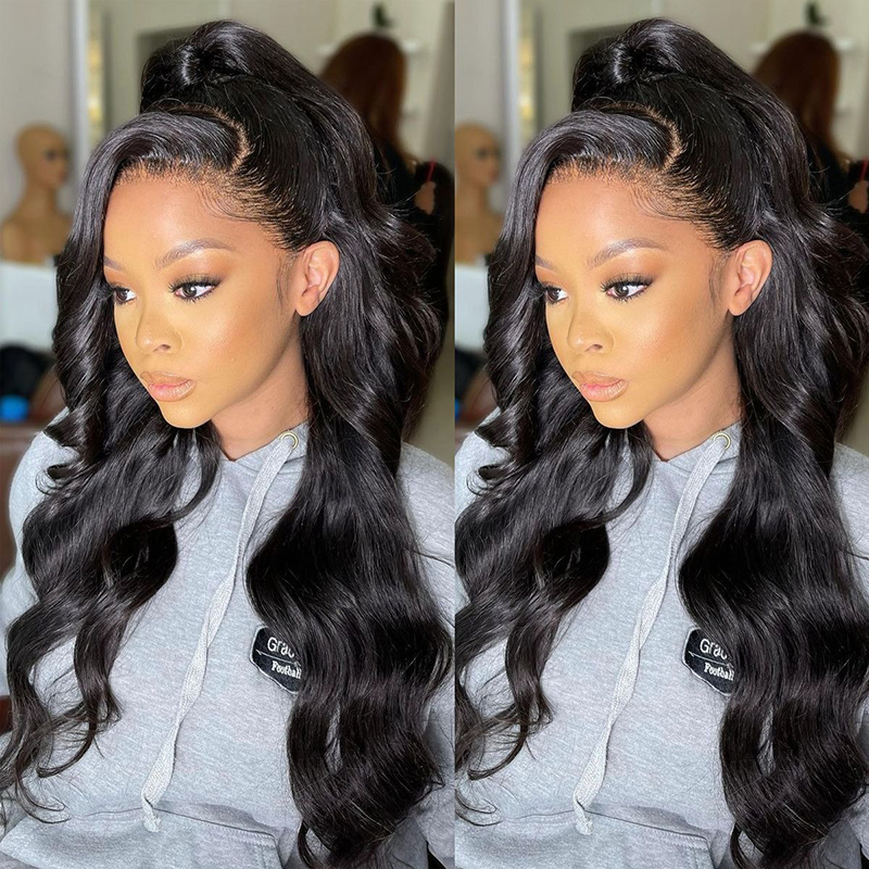 360 Lace Front Wigs Body Wave 100% Human Hair With Baby Hair Pre Plucked
