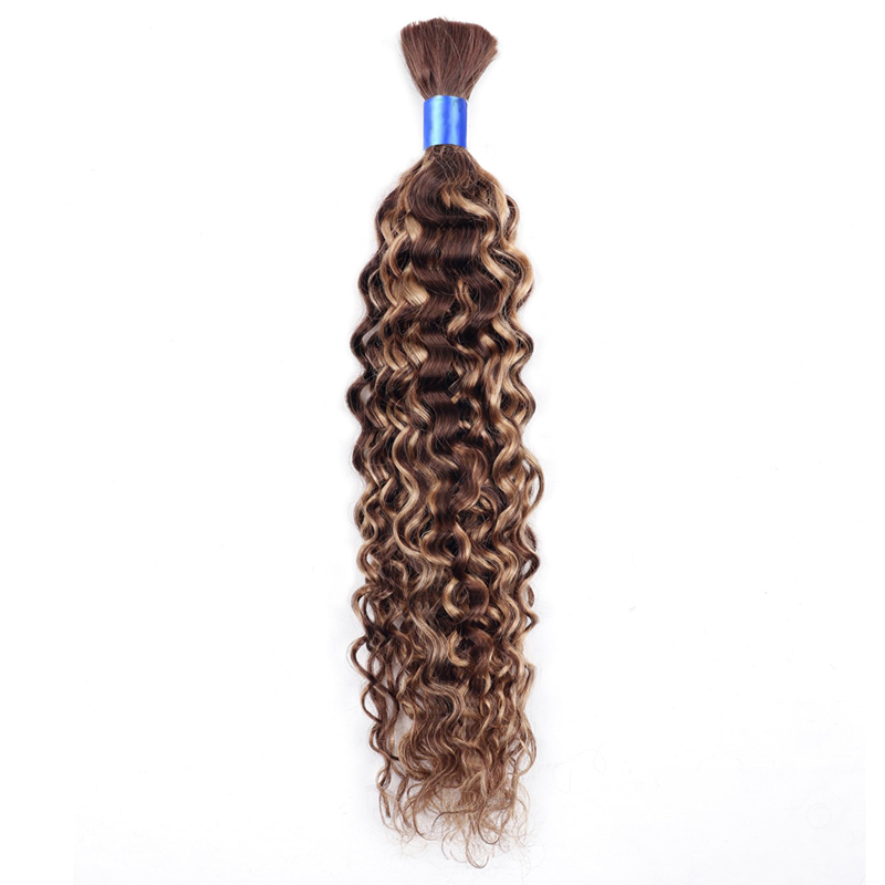 3 Bundles Water Wave #4/27 Bulk Human Hair For Braiding 100% Unprocessed