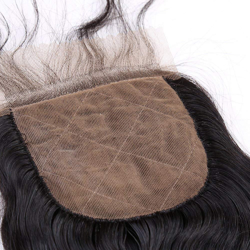 4x4 Silk Base Lace Closure with Baby Hair Curly Style Free Part