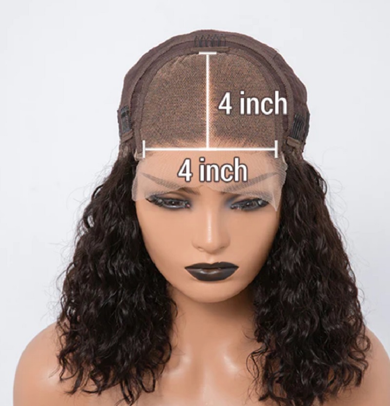 10 Inch Short Bob Wigs Straight Human Hair 4x4 Lace Closure Wigs