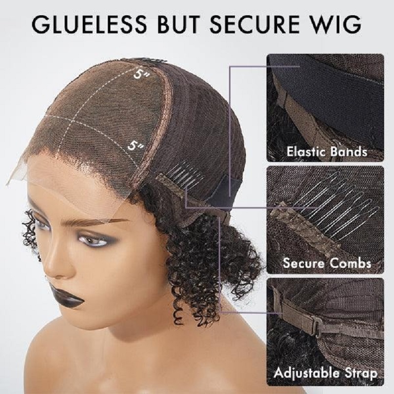 99J Burgundy Silky Straight Layered Bob Wig Glueless 5x5 Lace Closure Human Hair Wig