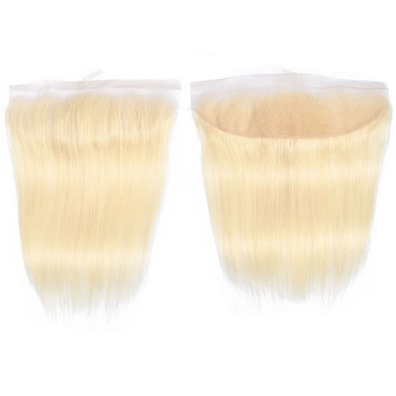 613 Blonde Straight Lace Frontal 13X4 – Transparent HD Lace Virgin Human Hair