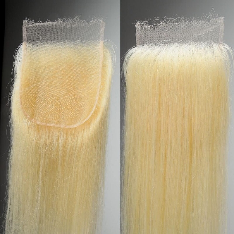 613 Blonde 5X5 HD Lace Closure Body Wave or Straight Virgin Human Hair