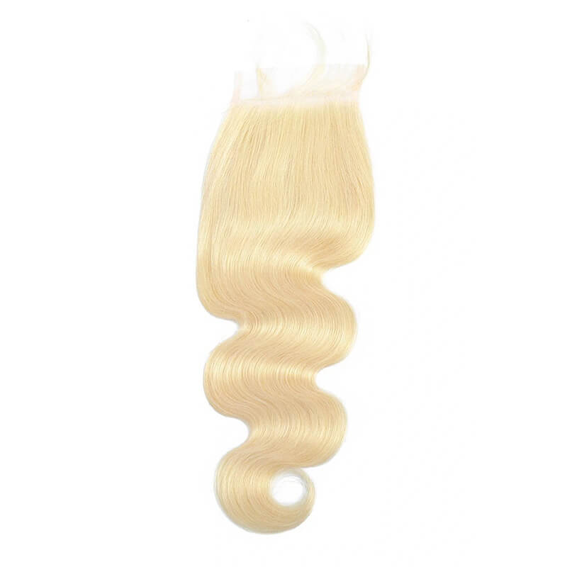 613 Blonde 5X5 HD Lace Closure Body Wave or Straight Virgin Human Hair