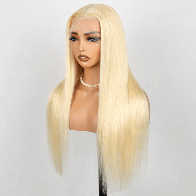 613 Blonde Straight Parting-Max Full Lace Invisi Drawstring Human Hair Wig
