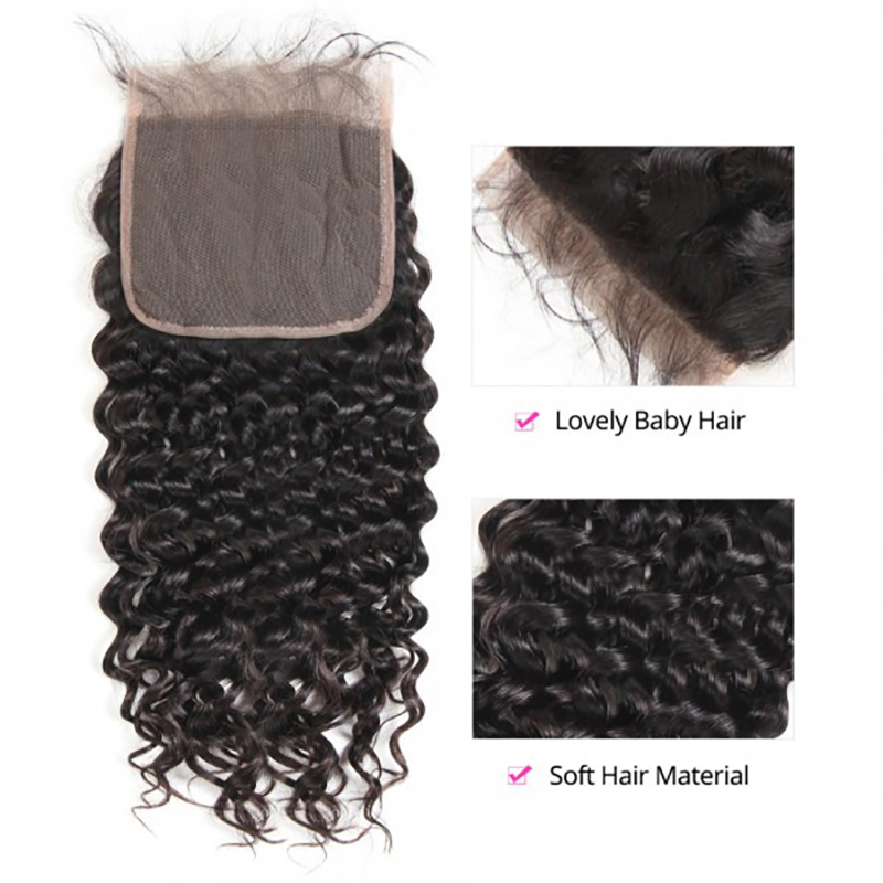 6x6 Lace Closure Natural Wave Virgin Hair Lace Closure Unprocessed