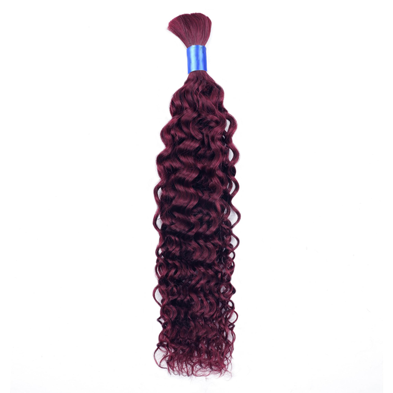 #99J Water Wave Human Hair Bulk For Braiding No Weft Virgin Human Hair