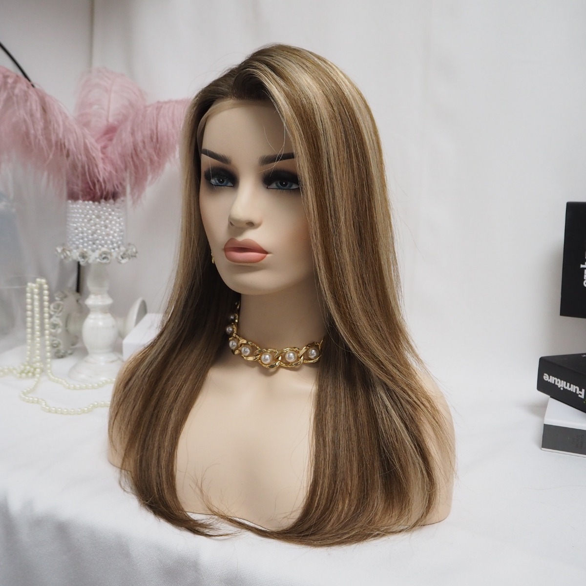 Luve Premium Quality Ombre Ash Blonde 13X4 Front Lace Prom Wigs Human Hair