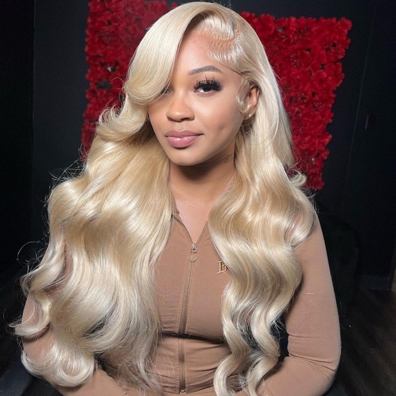 Luve 613 Blonde 13X4 HD Lace Front Wig  Body Wave 100% Human Hair Free Part