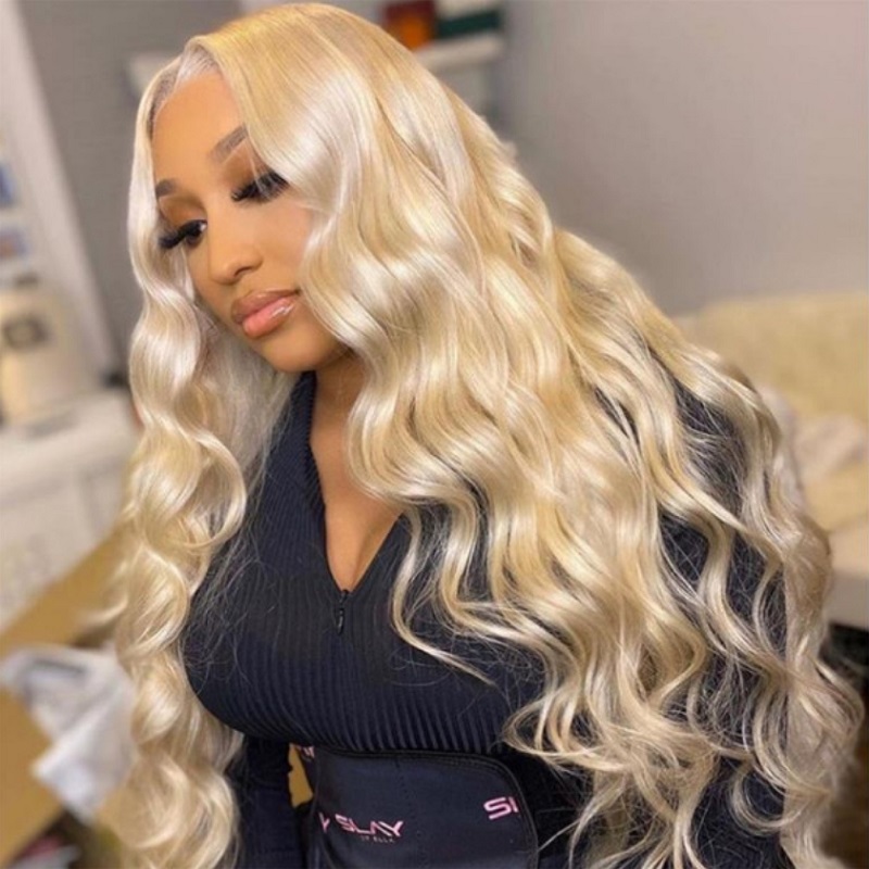 Luve 613 Blonde 13X4 HD Lace Front Wig  Body Wave 100% Human Hair Free Part