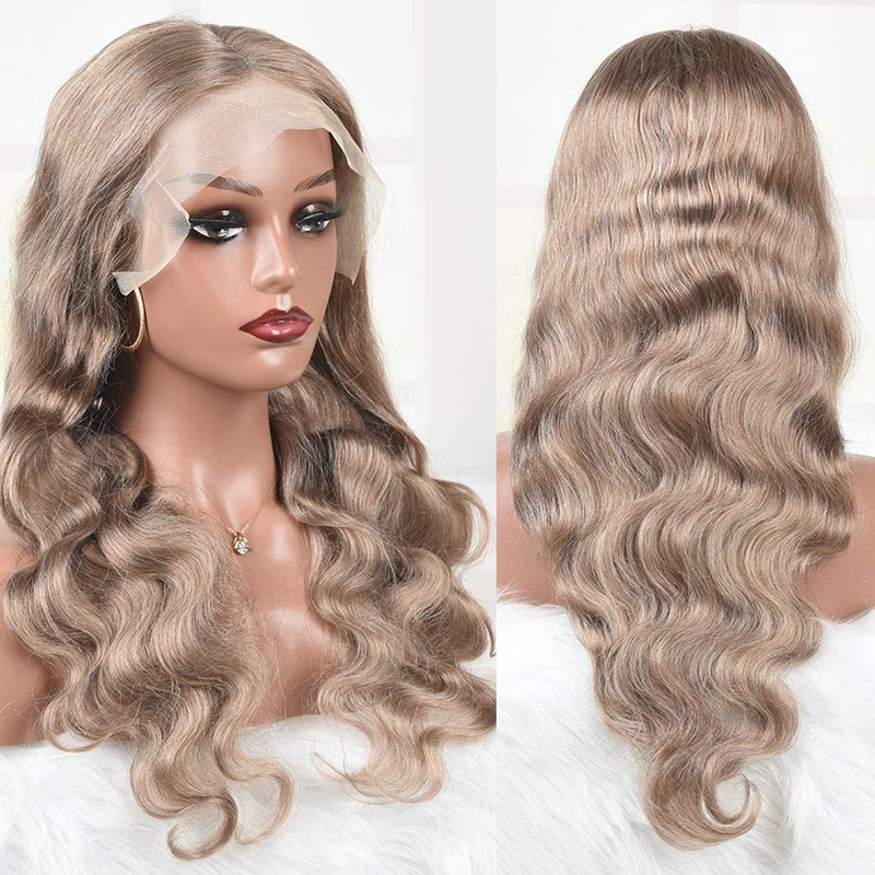 Ash Blonde Lace Front Wigs Human Hair Pre Plucked with Baby Hair