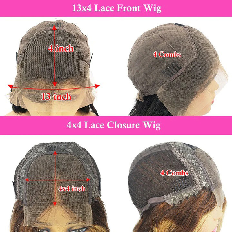 Balayage Highlight Brown Mix Blonde 613 13x4 Lace Front Wig Human Hair Wig