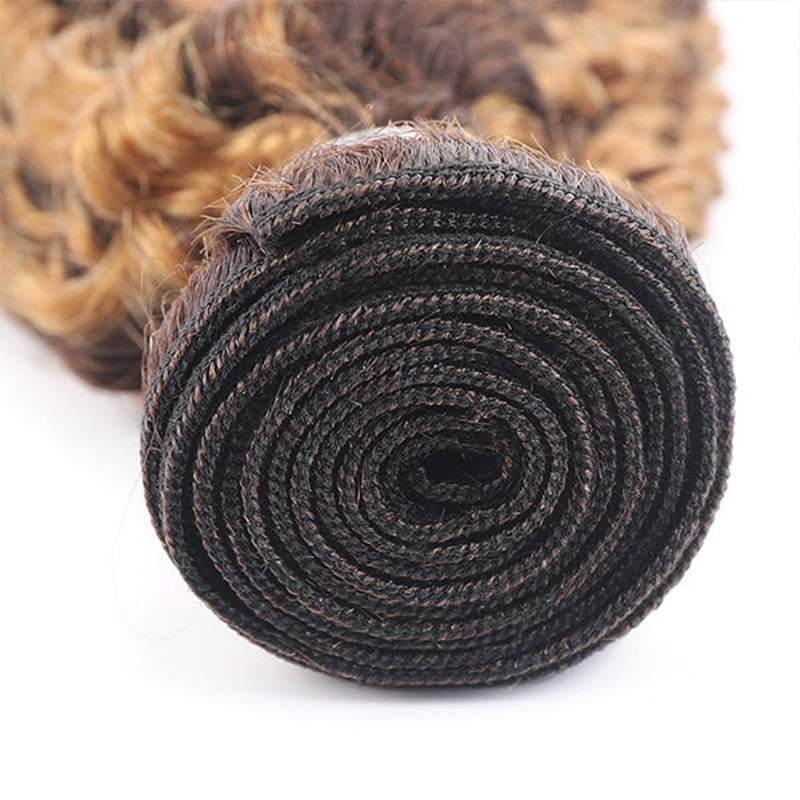 Balayage Highlight Curly Hair Bundles Kinky Curly Human Hair 3 Bundles