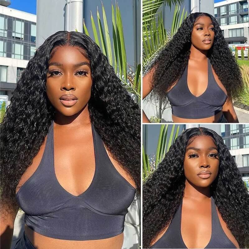 Beginner Friendly Glueless V Part Wig Human Hair Jerry Curly Wigs 150% Density