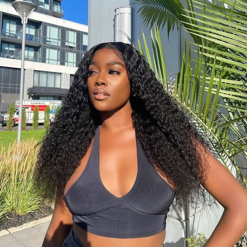 Beginner Friendly Glueless V Part Wig Human Hair Jerry Curly Wigs