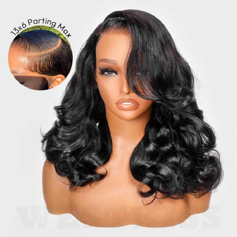 Beginner Friendly Side Part Body Wave Layer Cut Wig 13X6 Lace Frontal Wigs