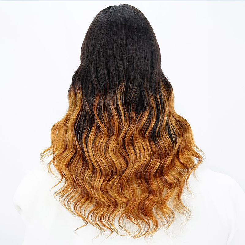 Black and Honey Blonde Highlight 360 Lace Frontal Wig Pre-Plucked