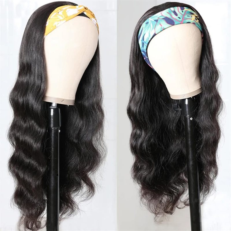 Body Wave Headband Wig Human Hair Glueless Wig  Wear and Go