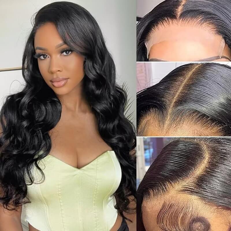 Body Wave 5X5 HD Lace Closure Wig Human Hair Glueless Wigs 180% Density