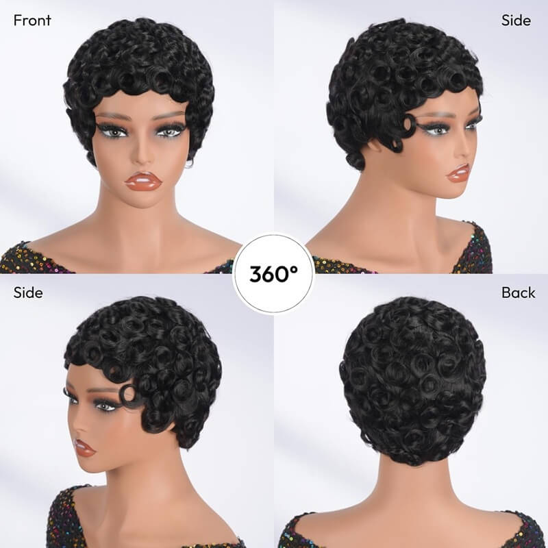 Brazilian Curly Short Pixie Cut Wig 5X5 HD Lace Closure|13X4 HD Lace Front Glueless Wig