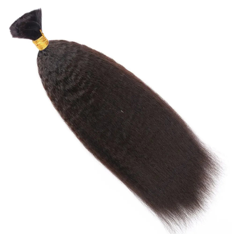 Bulk Human Hair For Braiding Kinky Straight 100% Human Hair