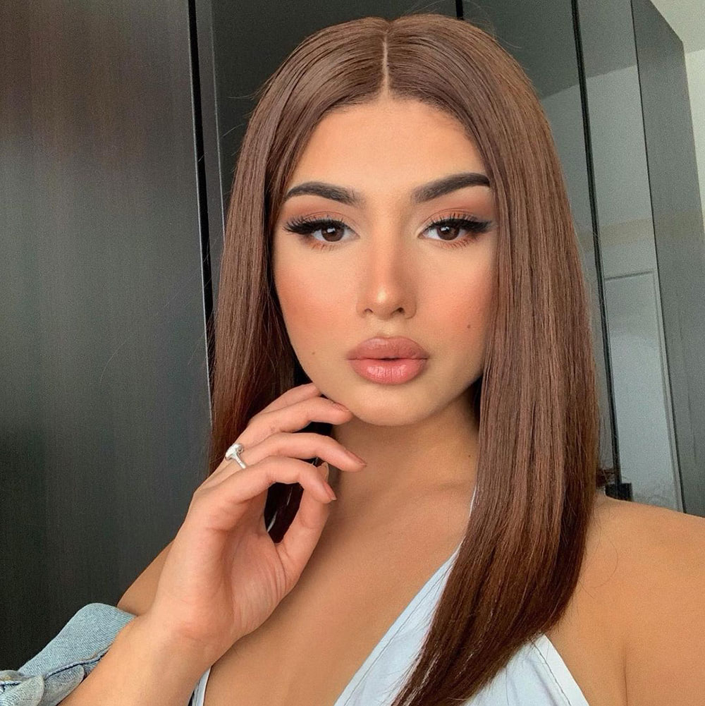 Chestnut Brown Straight Bob Wig 13X4 Full Lace Front Human Hair Wig