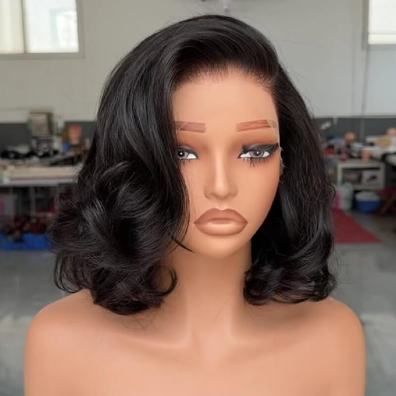 Copper Auburn Body Wave Bob Wig with Dark Roots Glueless 13x4 HD Lace Front Wig